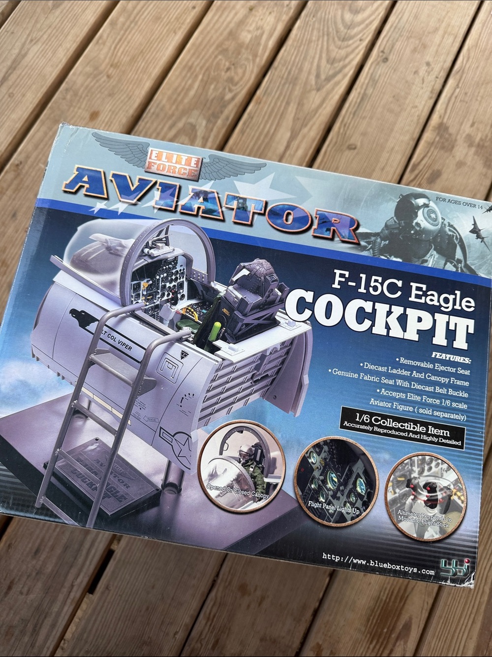 Elite Force 1/6 scale F-15C Eagle Cockpit aviator bluebox toys collector NIB